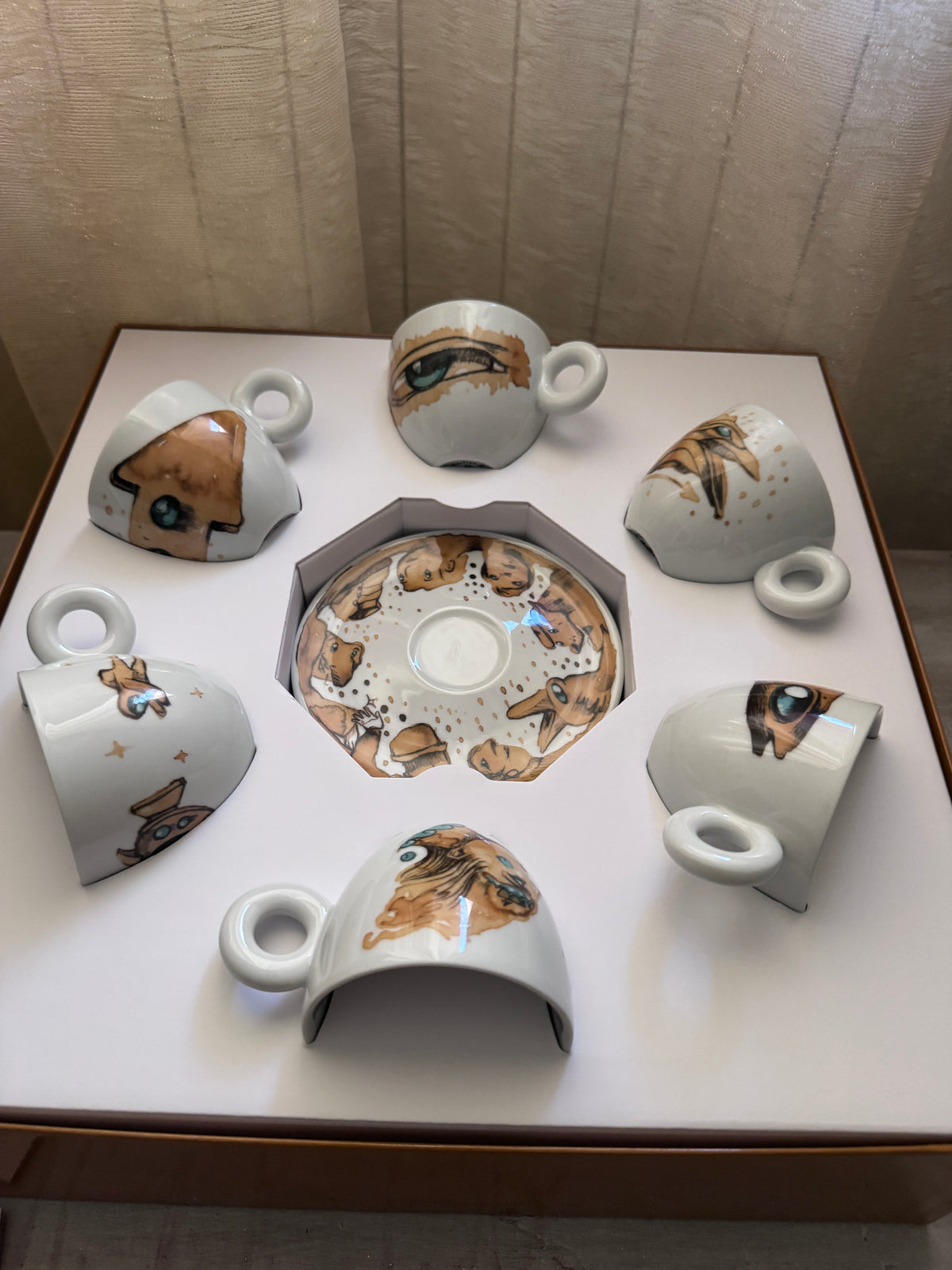 Illy Art Collection – - Max Petrone Coffee Drawings – Cappuccino Set -